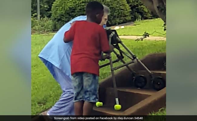 Watch: Heartwarming Video Of 8-Year-Old Helping Elderly Woman Goes Viral