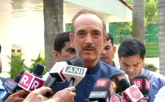 No Question Of Alliance With PDP, Says Congress' Ghulam Nabi Azad