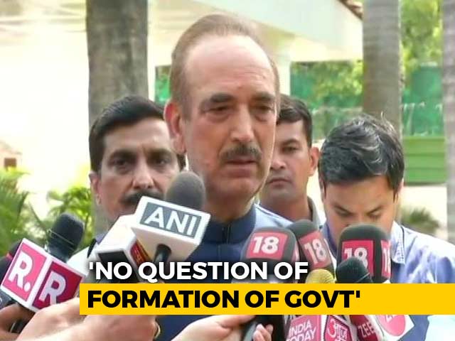 No Question Of Alliance With PDP, Says Congress' Ghulam Nabi Azad