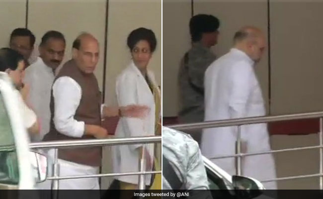 Rajnath Singh, Amit Shah, Others Visit Atal Bihari Vajpayee At AIIMS
