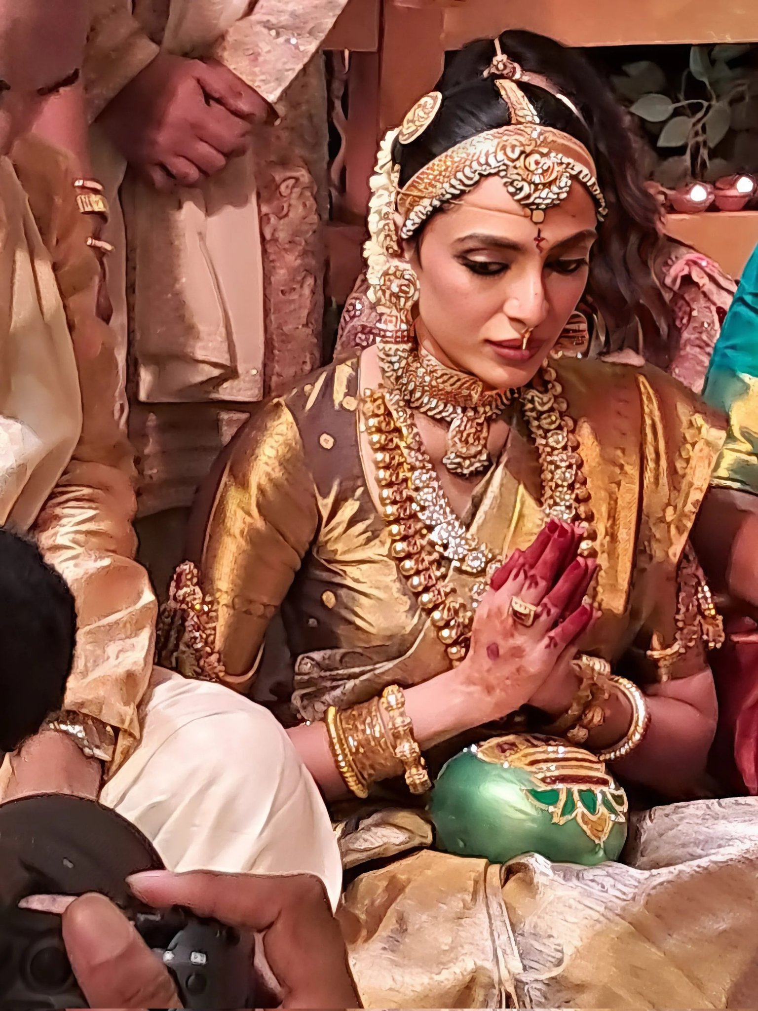 sobhita dhulipala engagement dress Sobhita Dhulipala Stuns as the Quintessential South Indian Bride