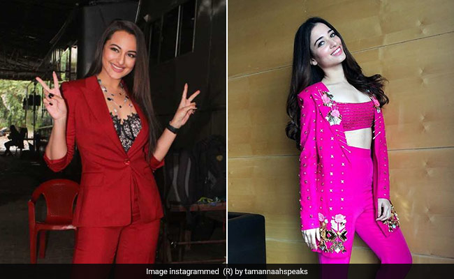 Sonakshi Sinha And Tamannaah Bhatia Prove That The Pantsuit Trend Isn't Going Anywhere