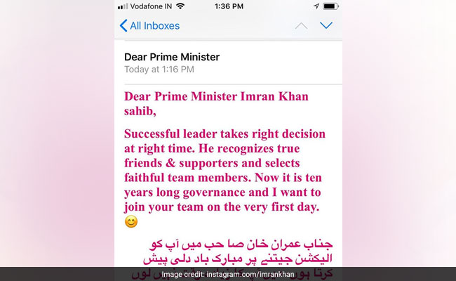 'Dear Prime Minister,' He Wrote To Imran Khan. Oops, Wrong Imran