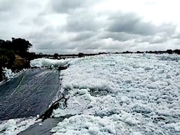 Residents Fume As Toxic Froth Builds Up In Lake Near Bengaluru Residents Fume As Toxic Froth Builds Up In Lake Near Bengaluru