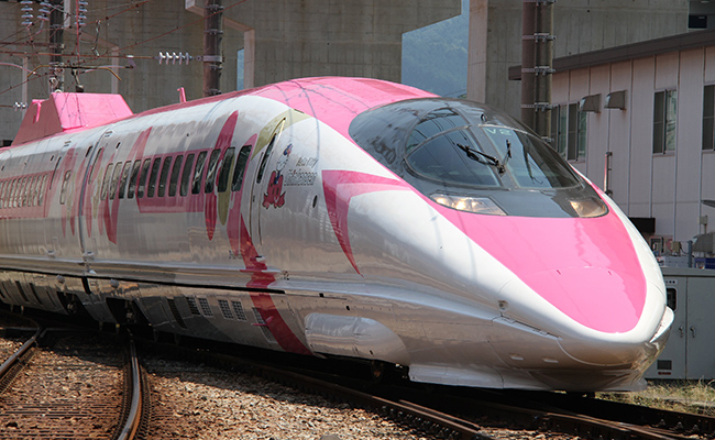 Hello Kitty Bullet Train Debuts In Japan This Week. In Shocking Pink