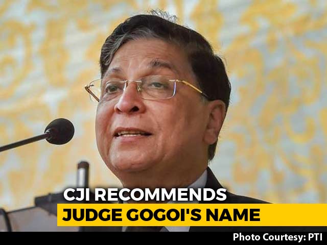 Chief Justice Of India Dipak Misra Recommends Justice Gogoi As Successor