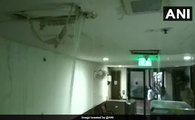 Delhi Secretariat Flooded As Water Leaks From Roof After Heavy Rain