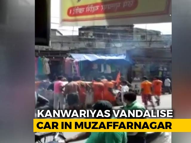 Another Day, Another Car Attacked By Kanwar Pilgrims In UP