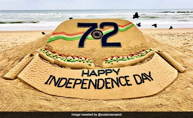 On Independence Day, See Sudarsan Pattnaik's Beautiful Sand Tribute