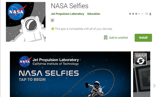 Want An Out-Of-The-World Selfie? Click With This NASA App