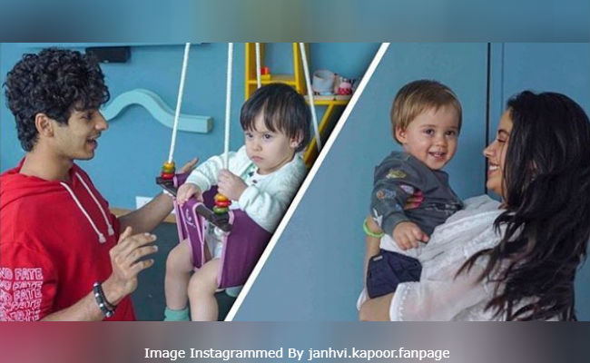 <i>Dhadak</i> Stars Janhvi Kapoor And Ishaan Khatter Meet Karan Johar's Twins