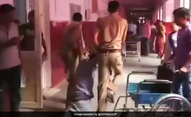 In Video, Cops Drag Suspected Thief Down UP Hospital Corridor