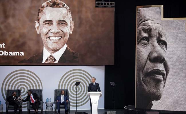Barack Obama Warns Of "Uncertain Times" In Nelson Mandela Tribute