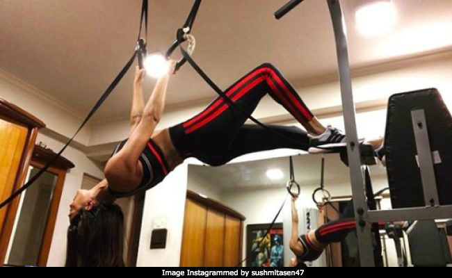 Sushmita Sen Takes Her Fitness Game To New Heights With Gymnastic Rings