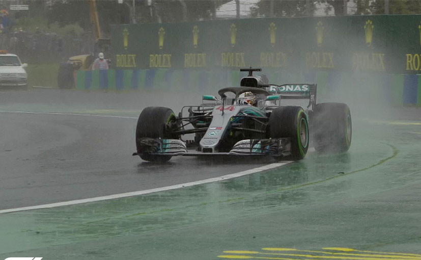 F1: Hamilton  Claims Pole In Wet Weather Hungary GP; Bottas To Start Second