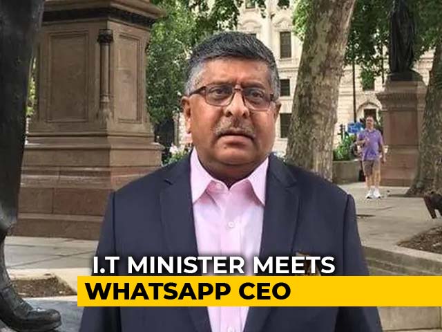 WhatsApp to Clamp Down on 'Sinister' Messages in India: Ravi Shankar Prasad