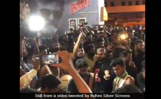 Rajinikanth's <i>Kaala</i> Releases. In Chennai, Fans Cheer, Set Off Fireworks At Crack Of Dawn