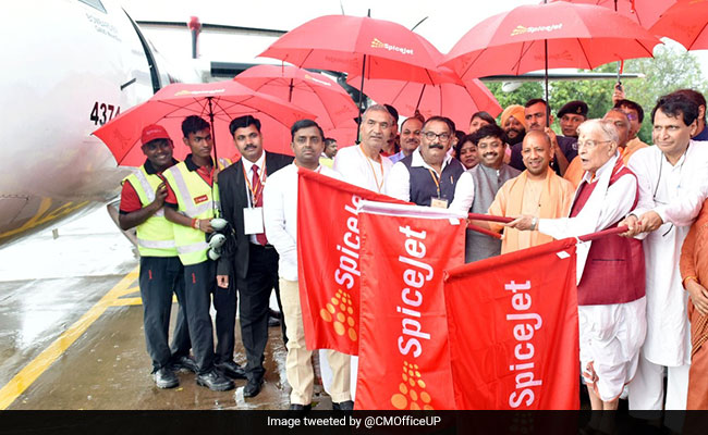 Yogi Adityanath Launches SpiceJet Flight Service Between Kanpur And Delhi