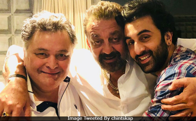 Reel Sanju - Ranbir Kapoor - And Real Sanjay Dutt Met Rishi Kapoor. Yes, Alia Bhatt Was Also There