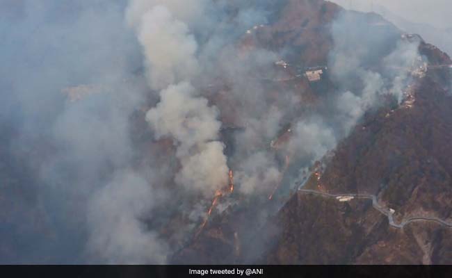 Air Force Choppers With Buckets Help Control Fire In Katra, Yatra Resumes