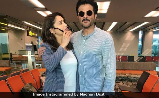 Madhuri Dixit Bumped Into Anil Kapoor At The Airport And It Was A <I>'Jhakaas</I> Moment'