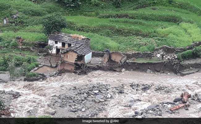 Houses, Shops Swept Away After Cloud Burst In Uttarakhand's Chamoli
