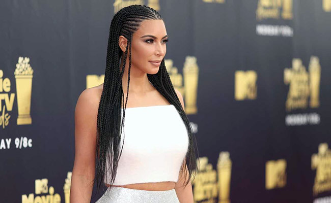 Yet Again, Kim Kardashian Wears Controversial Cornrow Braids