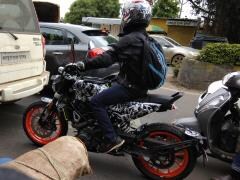 Husqvarna Svartpilen 401 Spotted Testing With KTM Orange Alloy Wheels
