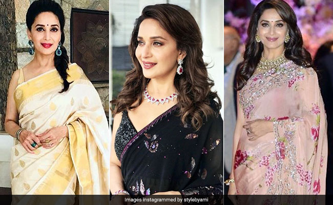 When Madhuri Dixit Notched Up Her <i>Saree</i> Game In 3 Stylish Looks