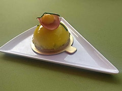 Mango Dome with Strawberry Jelly