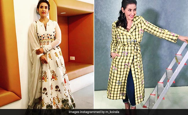 Manisha Koirala's Fashion Game Is Totally On-Point For <i>Sanju</i>'s Promotions