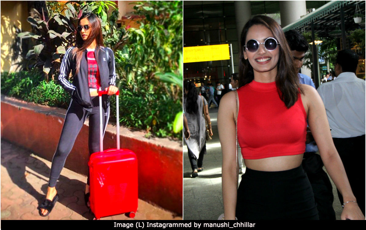 Manushi Chhillar's Airport Looks Are All About Being Comfortable Yet Chic