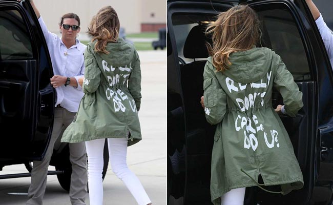 Melania Trump's Jacket Adds Fuel To The Current Political Fire