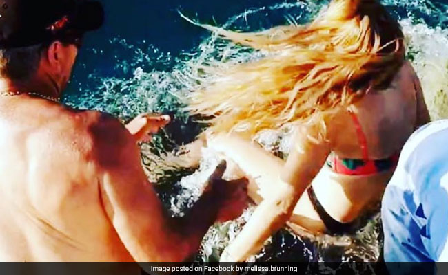 In Shocking Video, Woman Feeding Shark Gets Dragged Into Water. Watch