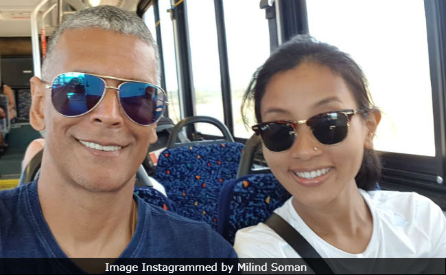 Milind Soman's Bus Selfie With Wife Ankita Konwar Is Winning The Internet And How