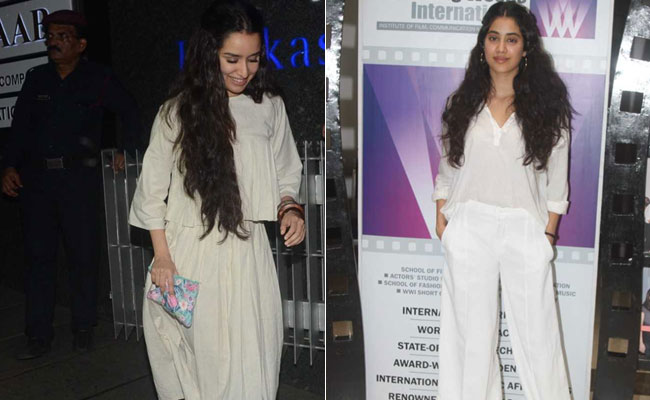 Shraddha And Janhvi Kapoor Have Something In Common - It's Not Just The White On White Outfits
