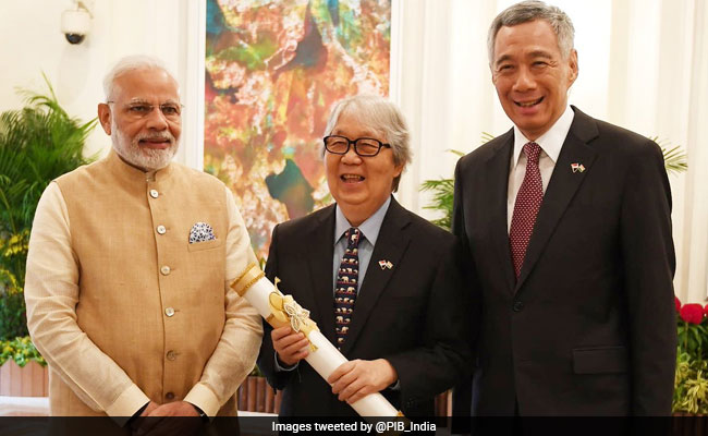 PM Modi Gives Padma Shri Award To Former Singaporean Diplomat