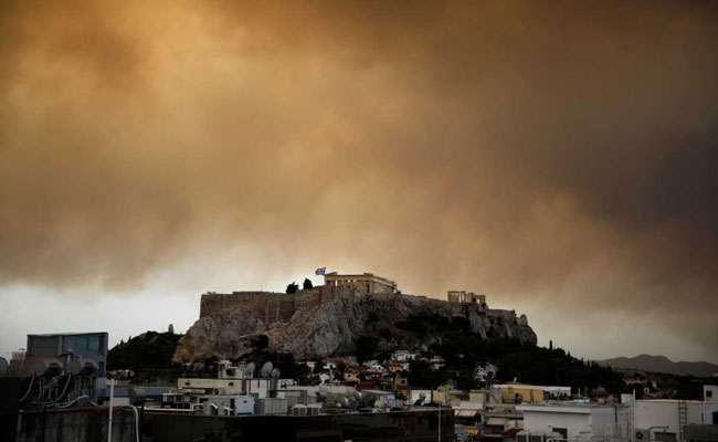 Wildfire Rages Near Greece's Athens, Forcing Residents To Flee Homes