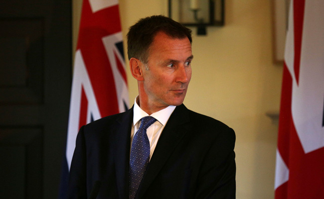 Britain's New Foreign Minister Jeremy Hunt Warns Of No-Deal Brexit Risk
