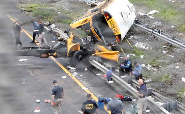 Two Dead, 43 Injured In New Jersey School Bus Torn Apart In Crash
