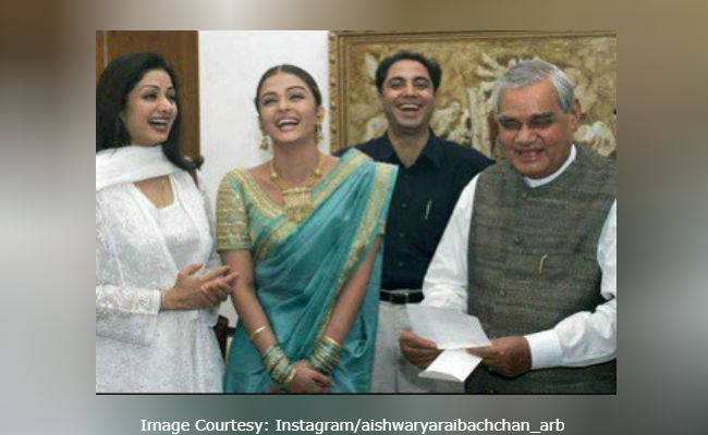 Aishwarya Rai Bachchan Pays Tribute To Atal Bihari Vajpayee With Old Pic, Also Featuring Sridevi