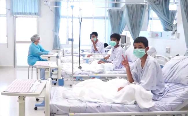 Thai Boys Wave To The World In First Clips After Being Rescued