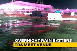 Venue Of KCR Party's Biggest Meet Soaked In Overnight Rain Venue Of KCR Party's Biggest Meet Soaked In Overnight Rain