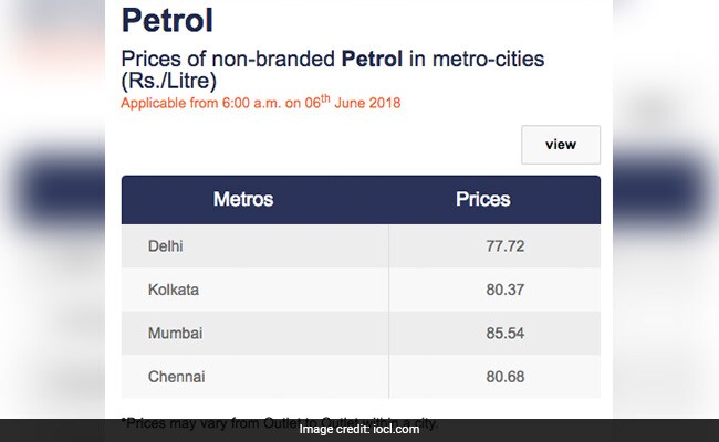 petrol price 7 6 18