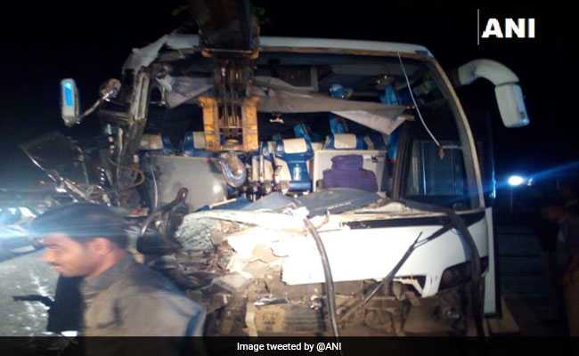 Driver Dead, 17 Doctors Injured As Bus Collides With Truck