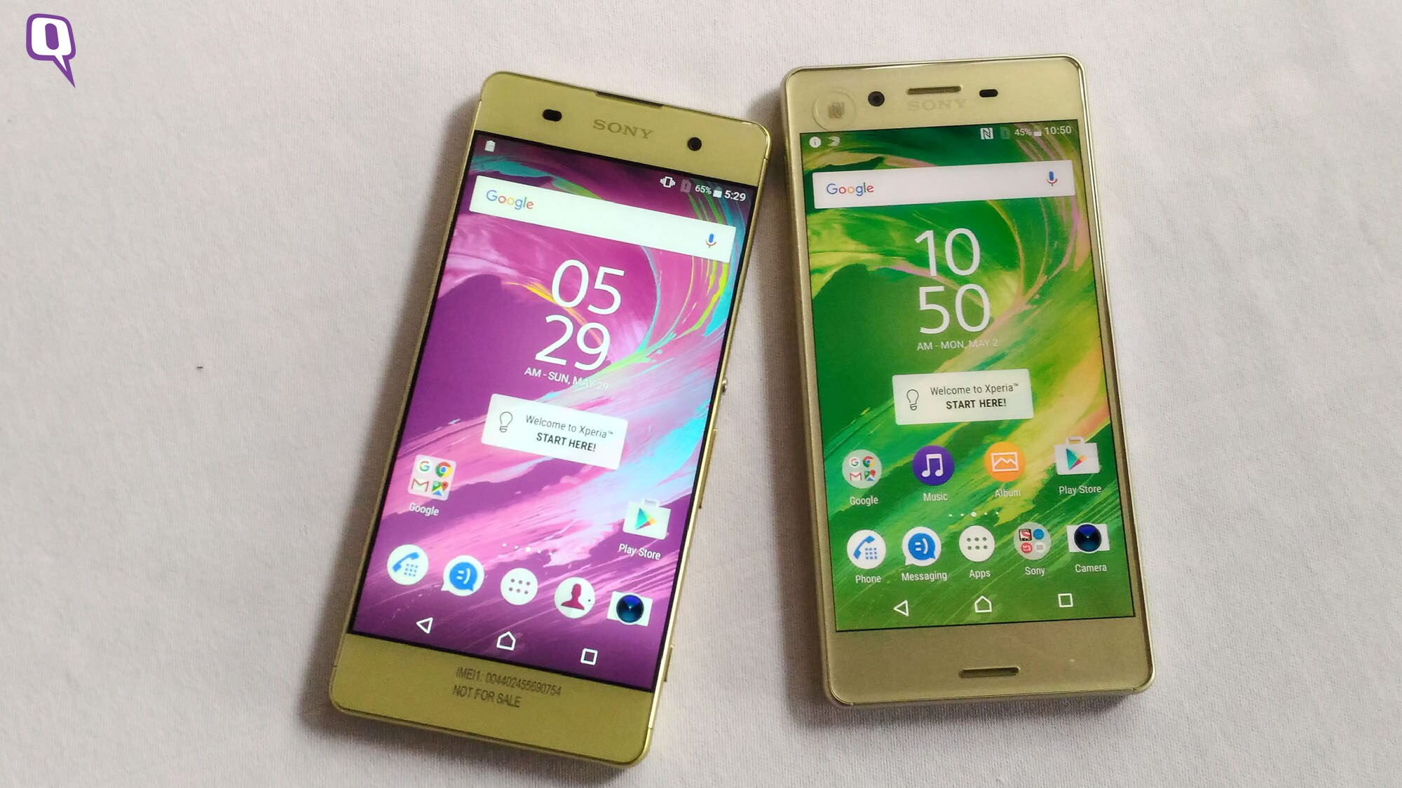 Sony Xperia X (left) and the Xperia XA (right) (Photo: <b>The Quint</b>)