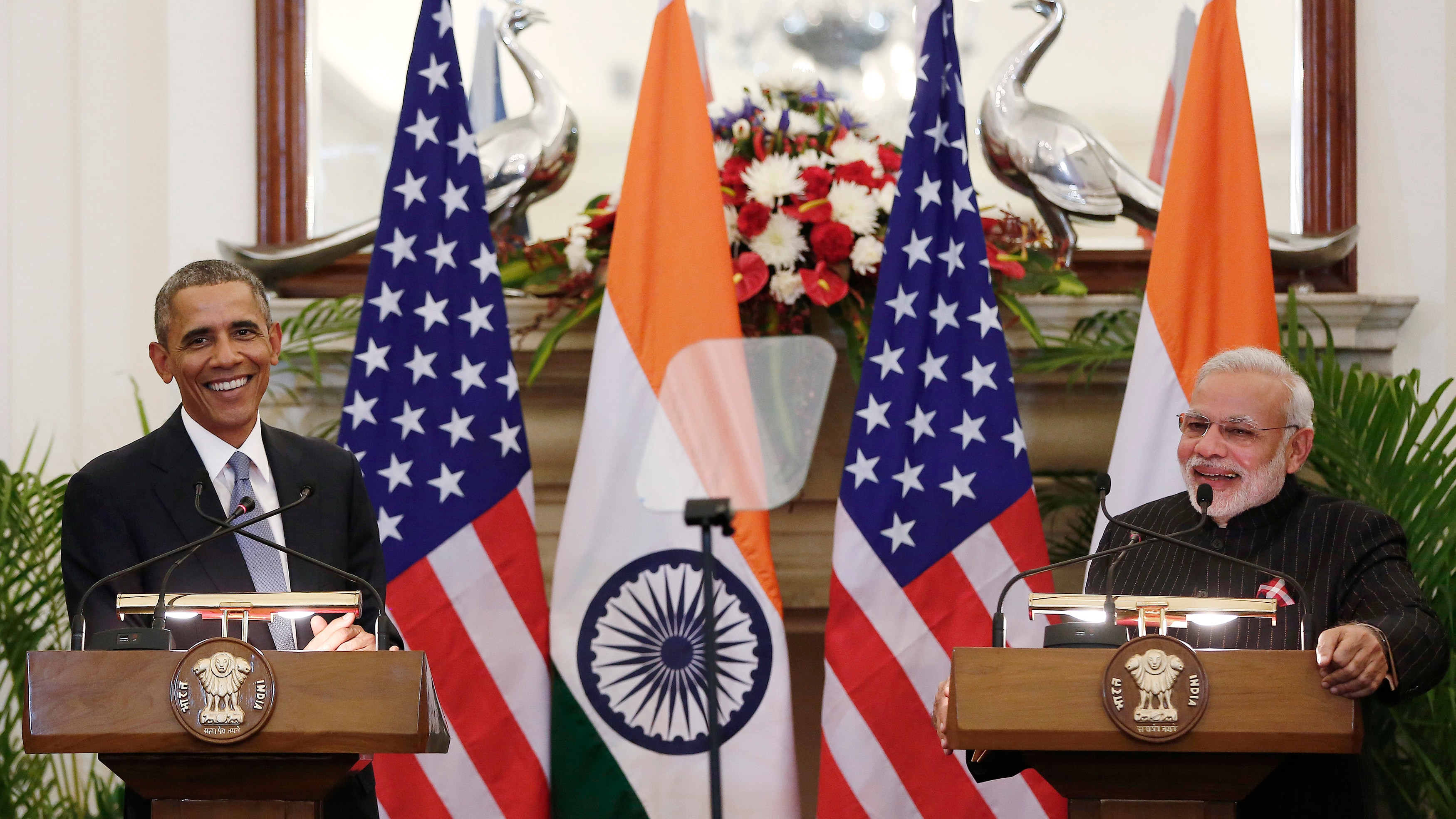 US President Barack Obama with the Indian Prime Minister in Delhi. (File Photo: Reuters)