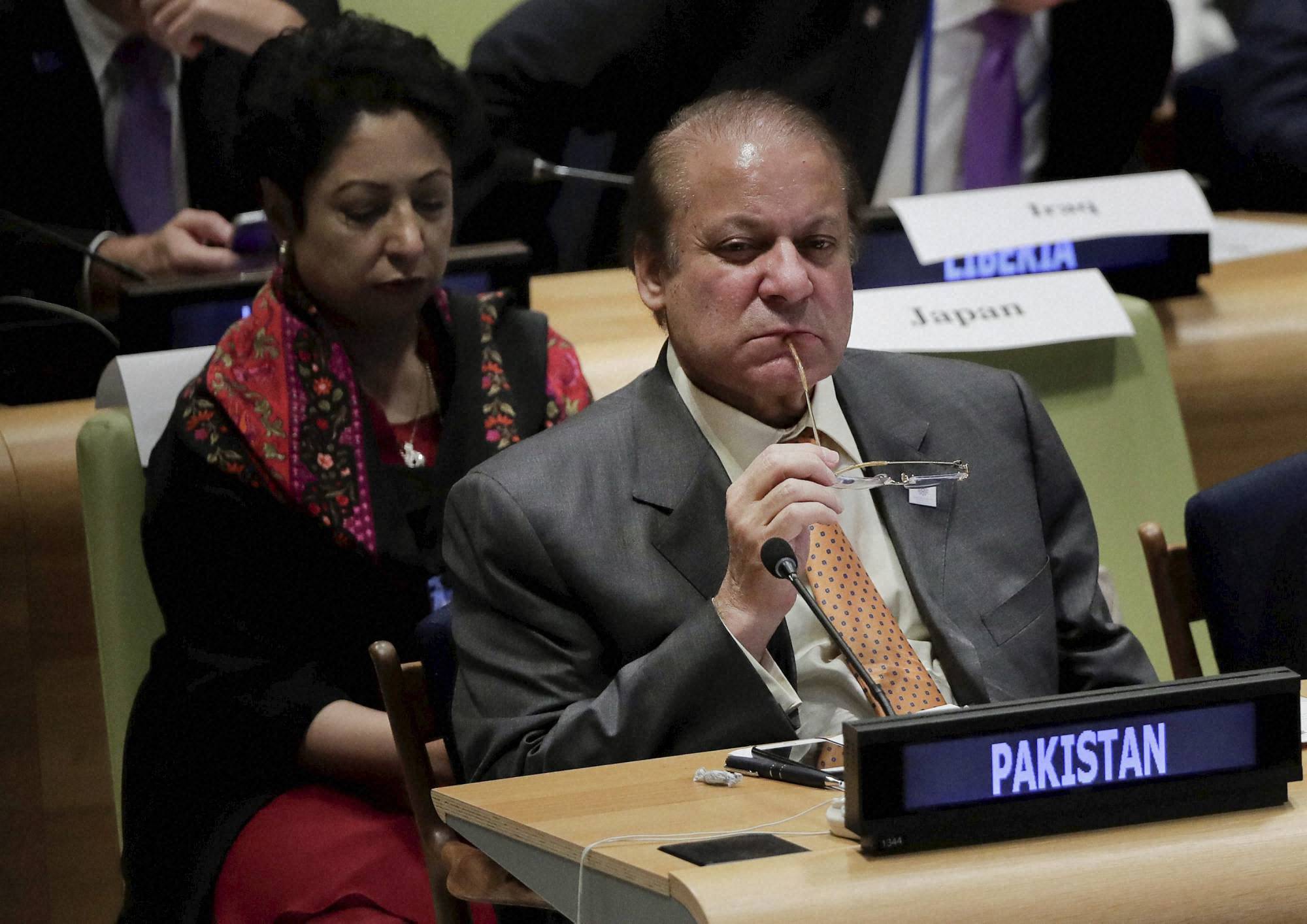 Pakistan's Prime Minister Nawaz Sharif attends a Leader's Summit on Refugees during the 71st session of the United Nations General Assembly, Tuesday, Sept. 20, 2016, at U.N. (Source: PTI)