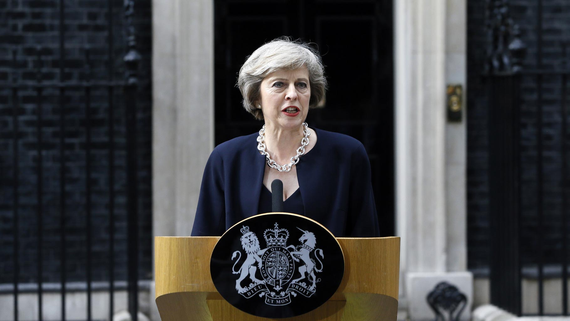 British Prime Minister Theresa May outside her official residence, 10 Downing Street. (Photo: AP)