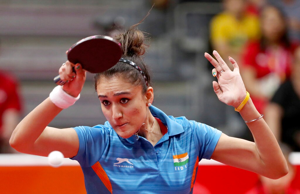 Manika Batra in action.